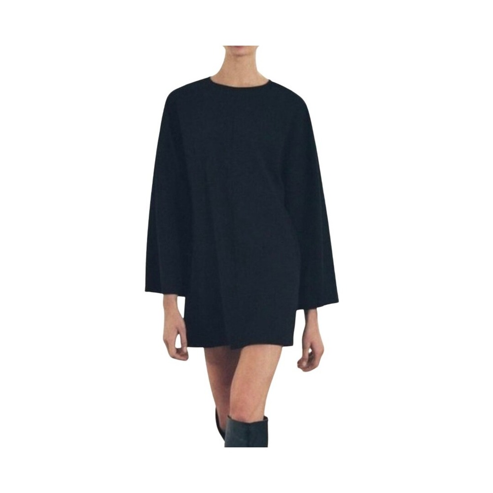 Zara Long Sleeve Mini Dress Black Size S NWOT